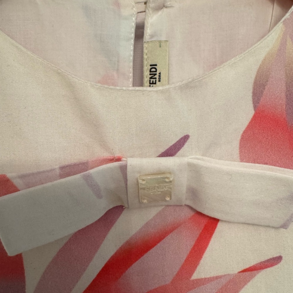 Fendi Kids Dress in Pink and Red